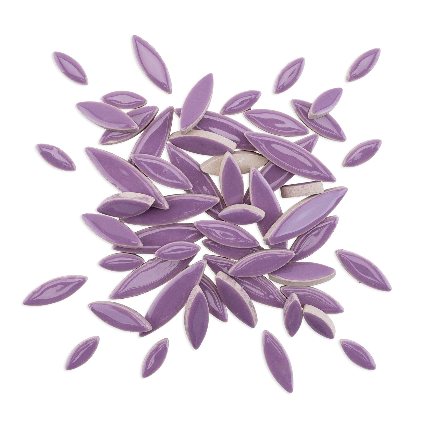 Purple Leaf Petal Shaped Ceramic Mosaic Tiles 80g