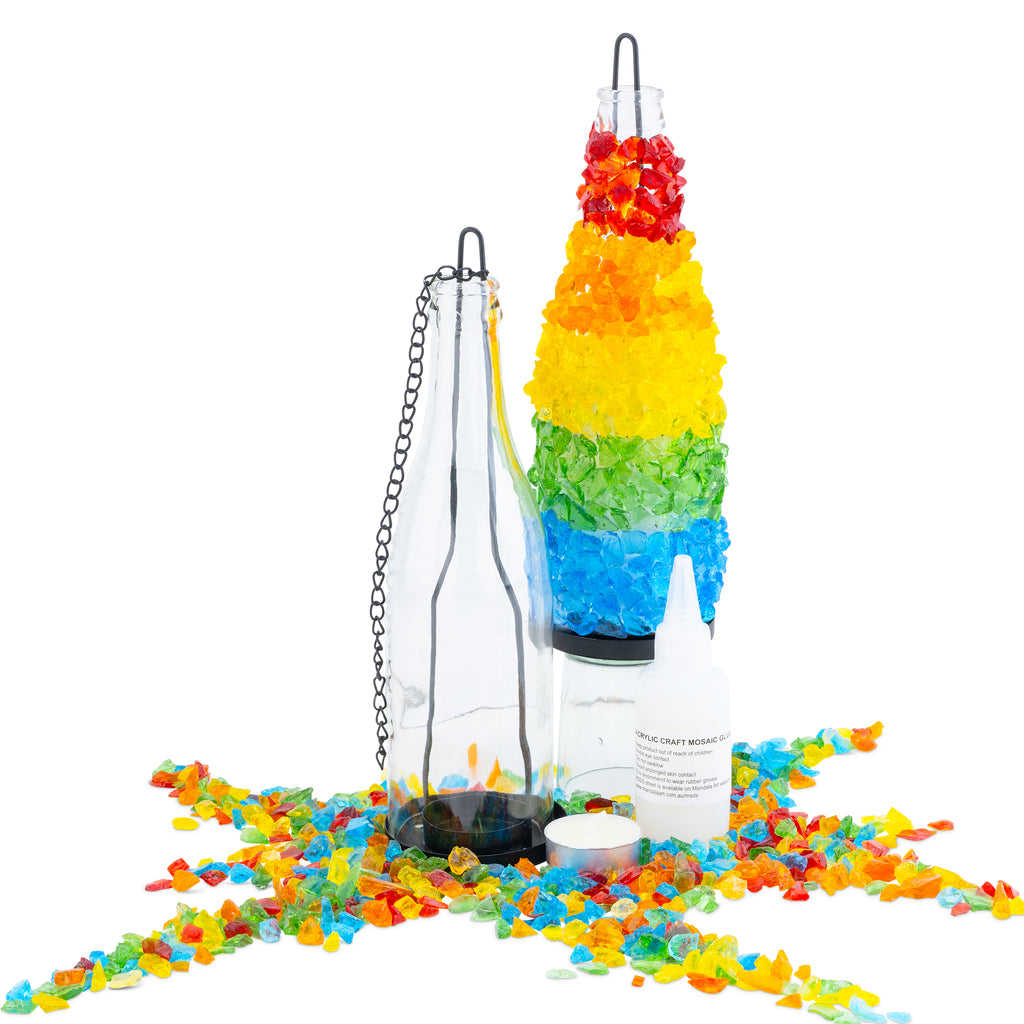 Rainbow Lantern Glass Mosaic Craft Kit