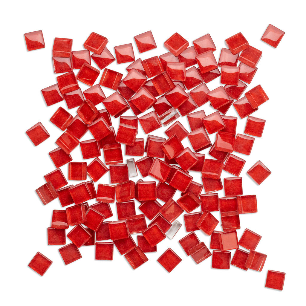 Red Crystal Glass Tiles 250g
