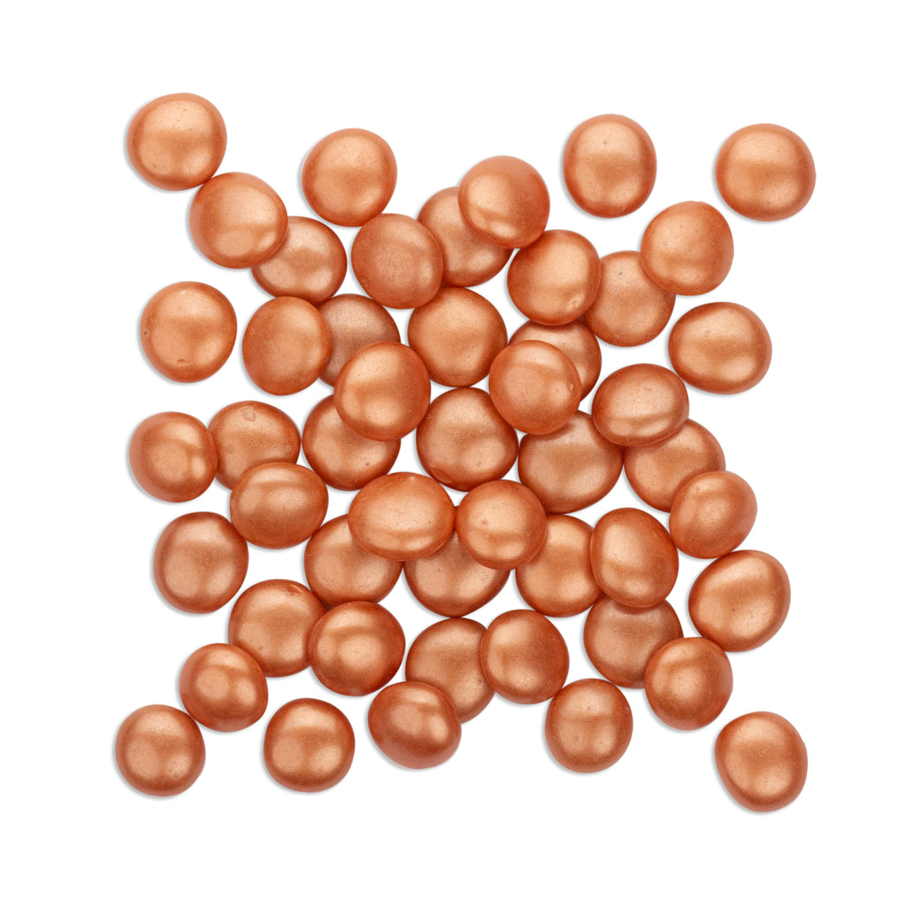 Rose Gold Painted Glass Pebbles 250g