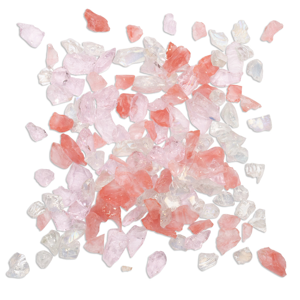 Rose Quartz Crush Pink Mosaic Glass 250g