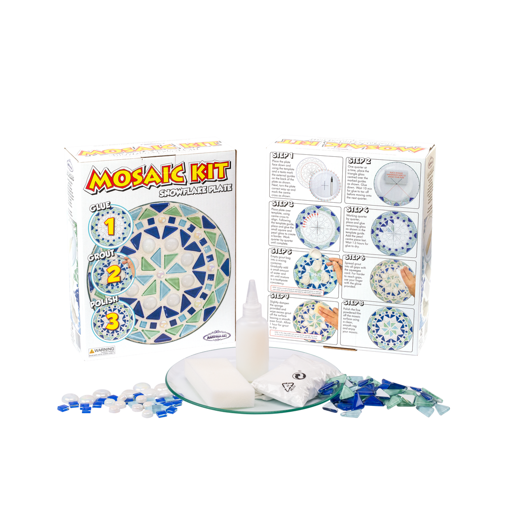 Snowflake Round Plate Mosaic Kit