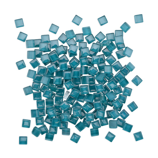 Teal Crystal Glass Tiles 250g