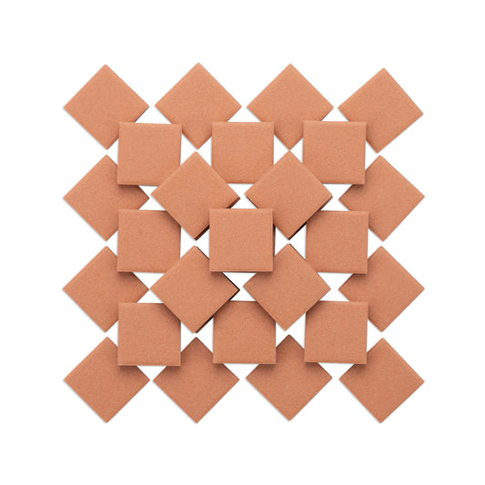 Terracotta 23mm Porcelain Ceramic Orange Tiles 250g