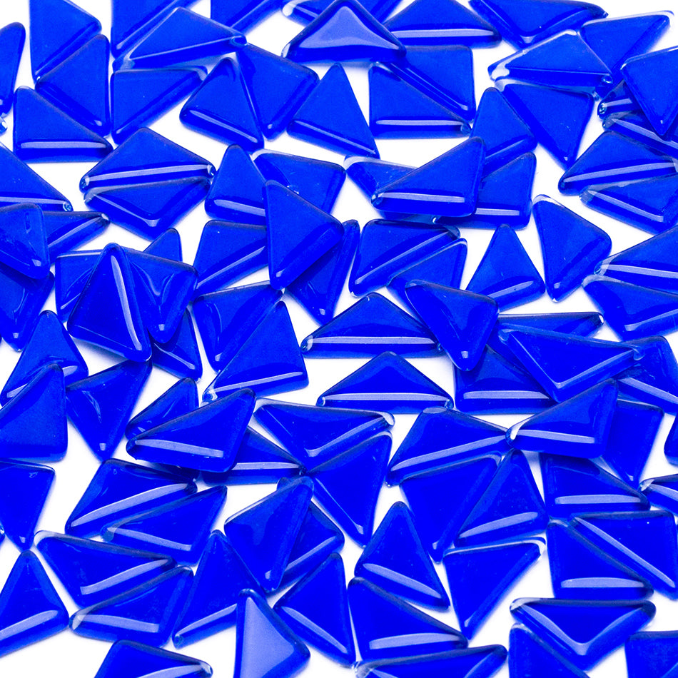 Dark Blue Triangles Mosaic Glass 250g