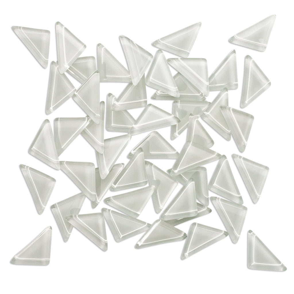 White Triangles Mosaic Glass 250g