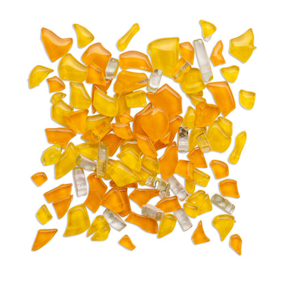 Sunkist Crackled 250g Orange Yellow Mosaic Tile